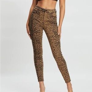 Good American Leopard Print Skinny Jeans